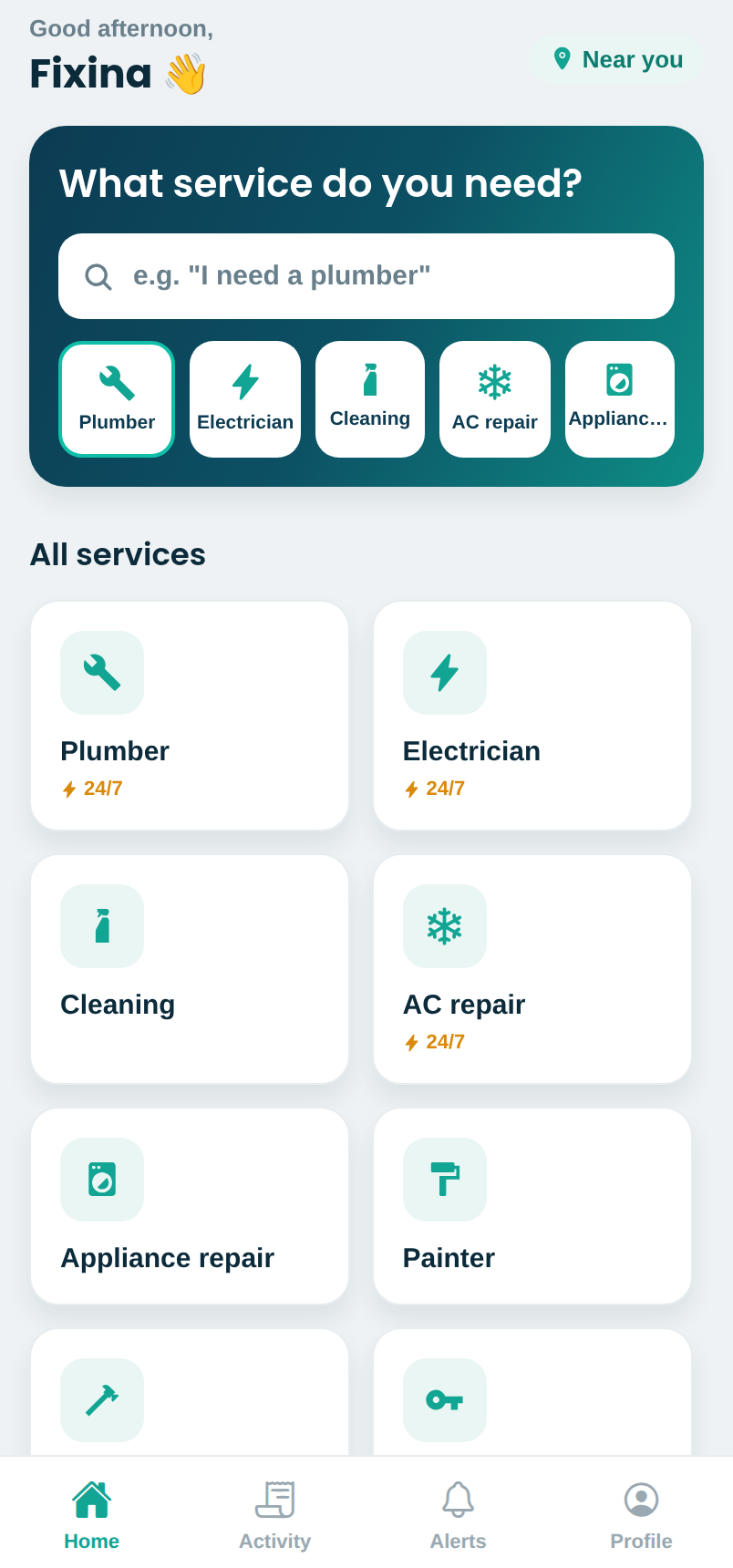 The Fixina app